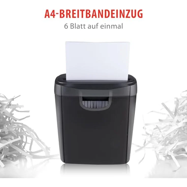 ALPINA SPORTS Aktenvernichter, Paper Shredder 230V, 190W, leistungsstark und effizient – Bild 4