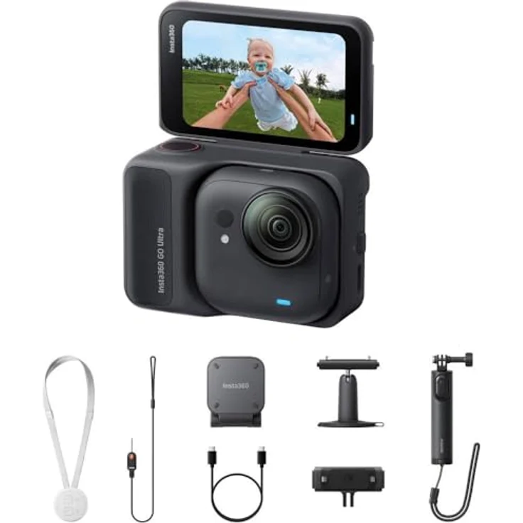 Insta360 Go Ultra Standard Bundle, Action Cam mit vielseitigen Funktionen, schwarz – Bild 2