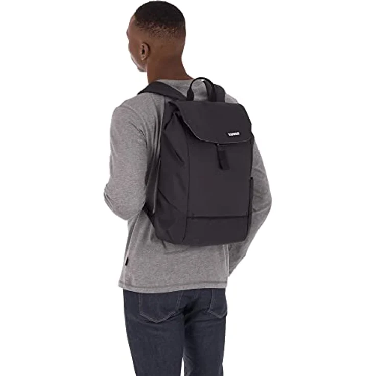 Thule Lithos Rucksack 16L, Laptop-Tasche mit gepolstertem Laptop- und Tabletfach, schwarz – Bild 4