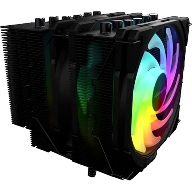 Alpenföhn Brocken 4 Max ARGB CPU-Kühler, 2x 120mm, hohe Kühlleistung bis 260 W TDP, schwarz, für AMD & Intel geeignet – Bild 2