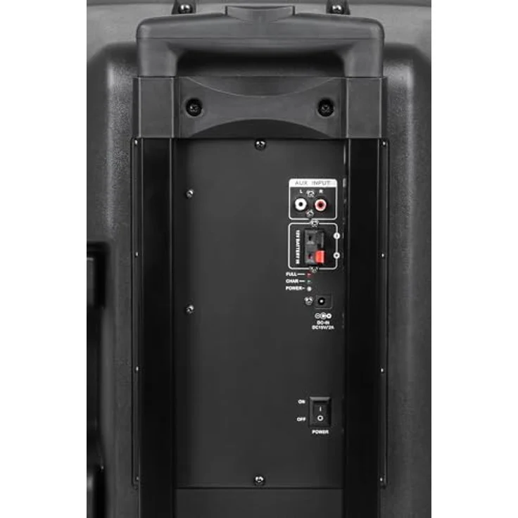 Kruger&Matz KM 1712, Aktive Lautsprecherbox mit Bluetooth, Karaoke-Funktion und integriertem Akku, Schwarz – Bild 3