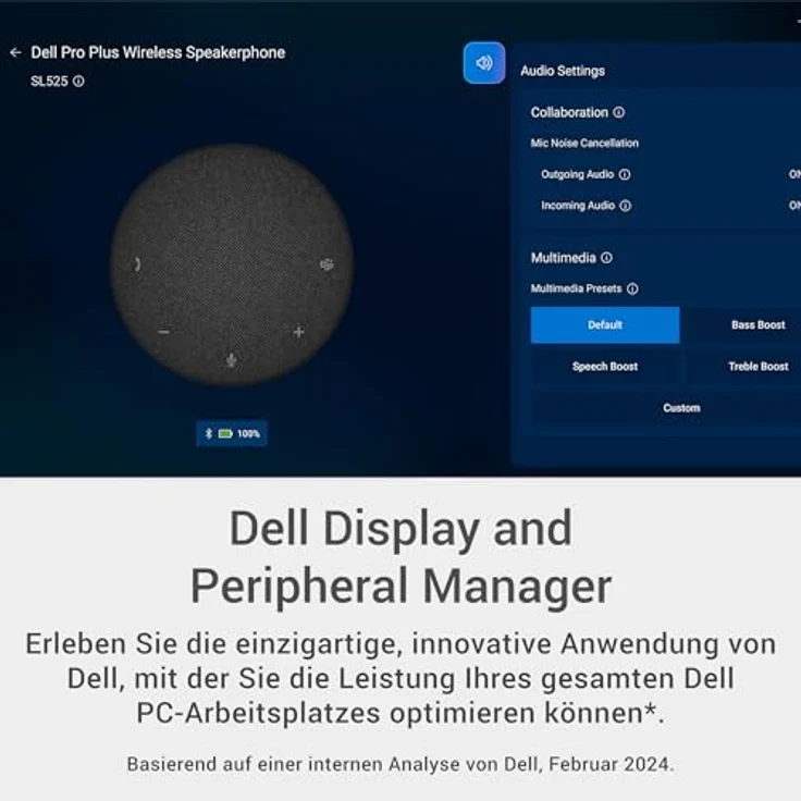 Dell SL525 Freisprecheinrichtung, Bluetooth-Lautsprecher mit 4-MEMS-Mikrofonen, Echo- und Rauschunterdrückung, schwarz – Bild 9
