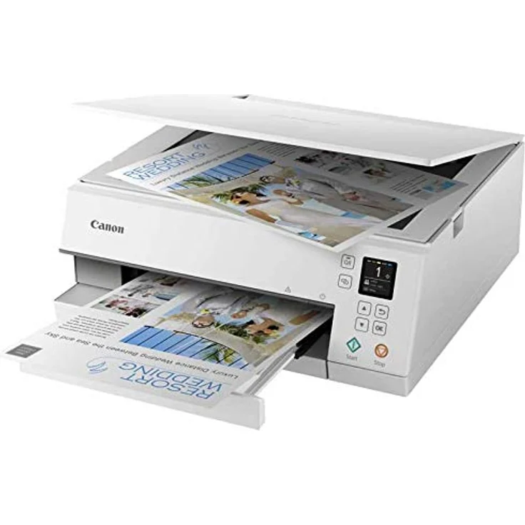 IC-Office TS6351a Farbtintenstrahl-Multifunktionsgerät All-in-One 3-in-1 (Drucker, Scanner, Kopierer, USB, WLAN, Apple AirPrint) Weiß + 5 XXL Tintenpatronen – Bild 4