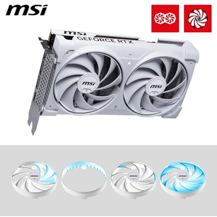 MSI RTX5060 VENTUS 2X OC White, Next-Gen-Grafikkarte mit 8GB GDDR7, HDMI und 3xDP Anschlüssen – Bild 5