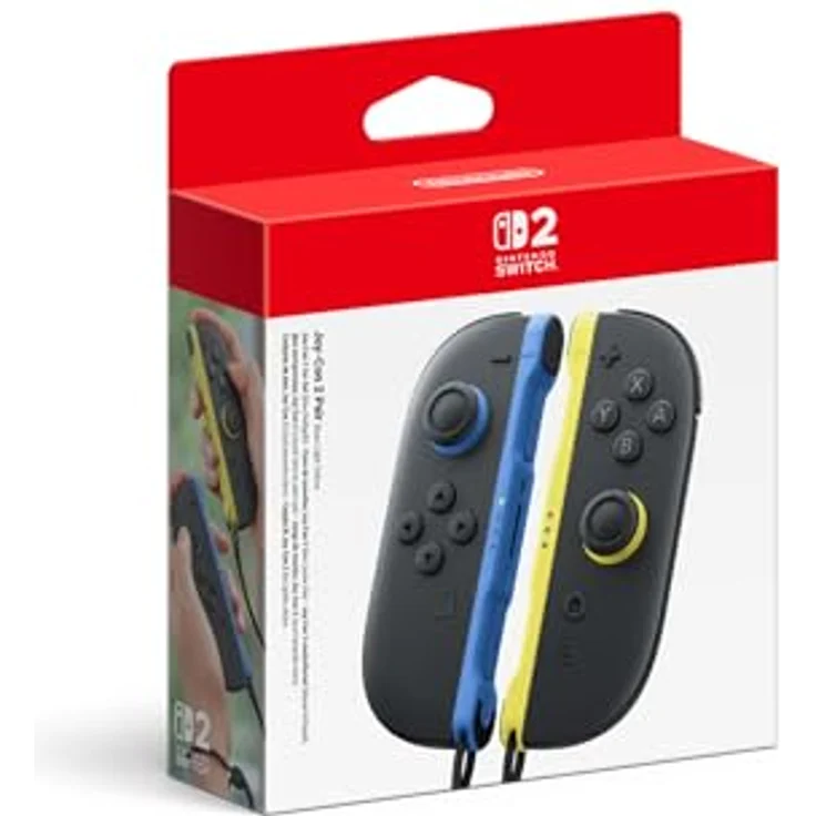 Nintendo Joy-Con 2-Controller, Gamepad Set in Blau/Hellgelb mit Bewegungssteuerung, HD Rumble 2 und C-Taste für GameChat – Bild 1
