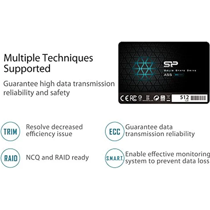Silicon Power Ace A55 512GB 2.5 Zoll Serial ATA III - Interne Solid State Drives (SSD) (512 GB, 2.5 Zoll, Serial ATA III) – Bild 6
