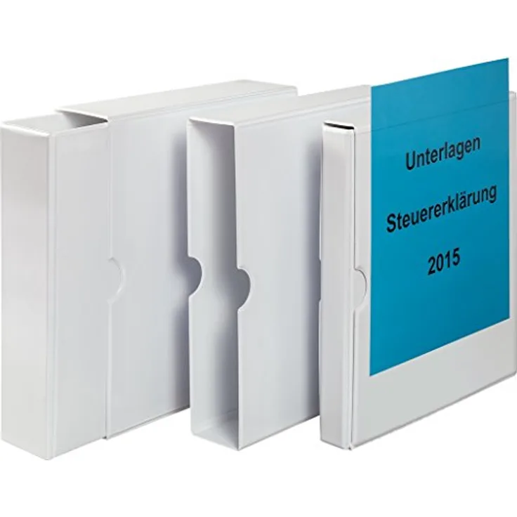 EICHNER Präsentationsordner Ringbuch 9302-00201 A4, Schuber 60mm, weiß, 4 Ringe D-Mechanik, einschließlich Klarsichttaschen
