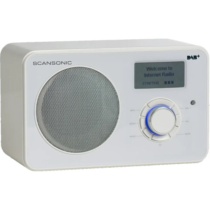 Scansonic IN220BT, DAB+ Internetradio mit Bluetooth und WLAN, USB-Wiedergabe, Weiss