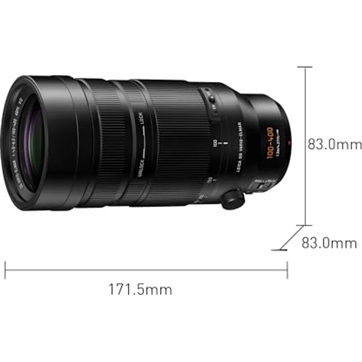 Panasonic DG Vario-Elmar F/4.0-6.3 II Asph. Power O.I.S. Ultra-Teleobjektiv 100-400 mm, Schwarz, für Micro Four Thirds – Bild 2