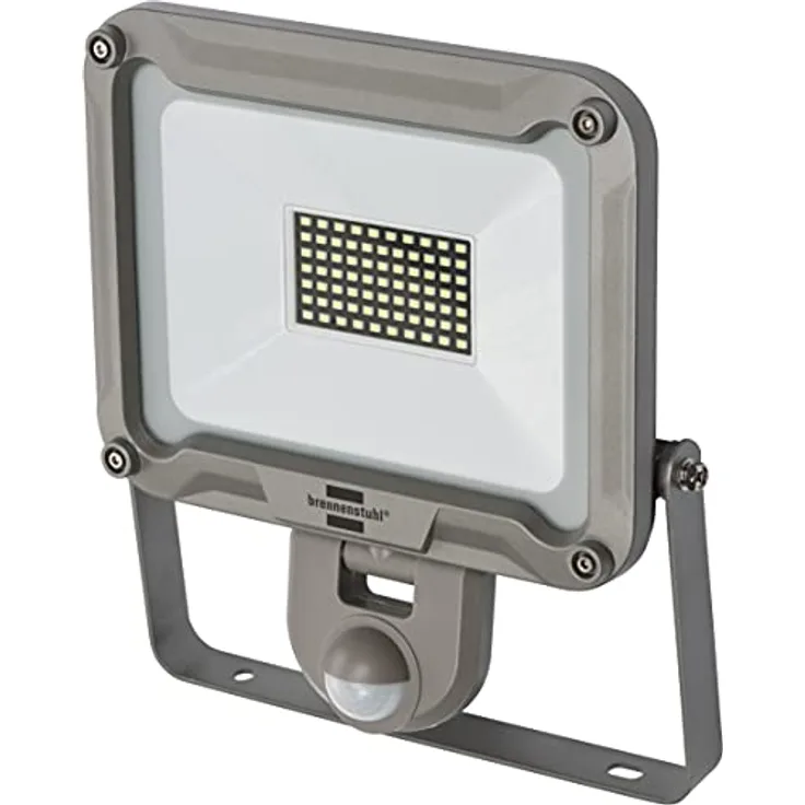 Brennenstuhl LED Strahler JARO 5050 P (50W, 4400lm, 6500K, IP54, LED-Außenstrahler zur Wandmontage mit Bewegungsmelder, LED Fluter aus hochwertigem Aluminium)