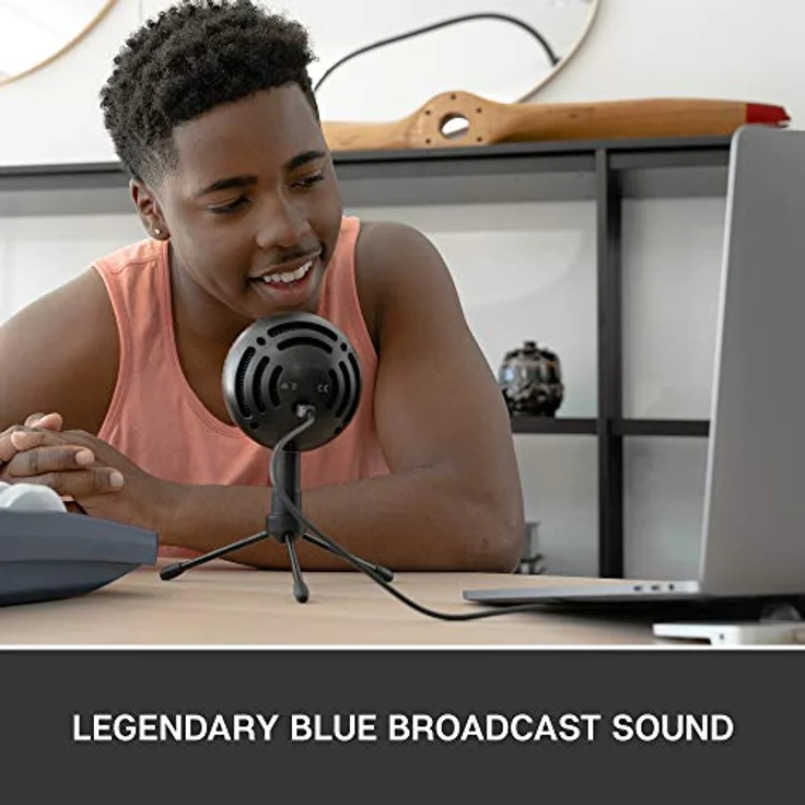 Blue Microphones Snowball i USB-Mikrofon zum Aufnehmen und Streamen auf PC und Mac, Nieren-Kondensator-Kapsel, verstellbarer Ständer, Plug und Play, Schwarz – Bild 2