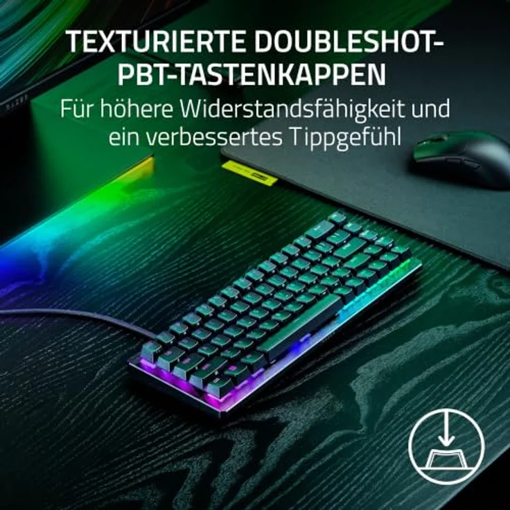 Razer Huntsman V3 HE Magnetic Mini 65%, Kabelgebundene Gaming-Tastatur mit 8KHz Polling-Rate, RGB-LED, magnetischen Schaltern, Schwarz – Bild 10