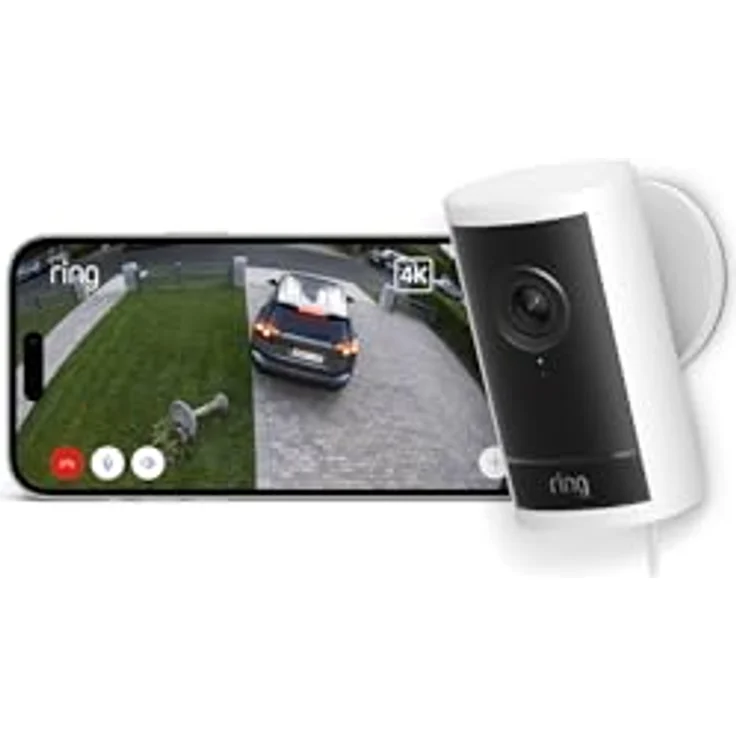 Ring Outdoor Cam Pro, Sicherheitskamera mit Retinal 4K und 10x-Zoom, witterungsbeständig, 30 Tage Gratiszeitraum für Ring-Abonnement – Bild 1