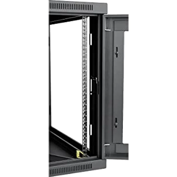 Tripp Lite SRW12USDPG SmartRack 12-HE-Schrank, transparentes Acrylglasfenster, aufklappbare Rückseite, Wandhalterung, schwarz – Bild 3