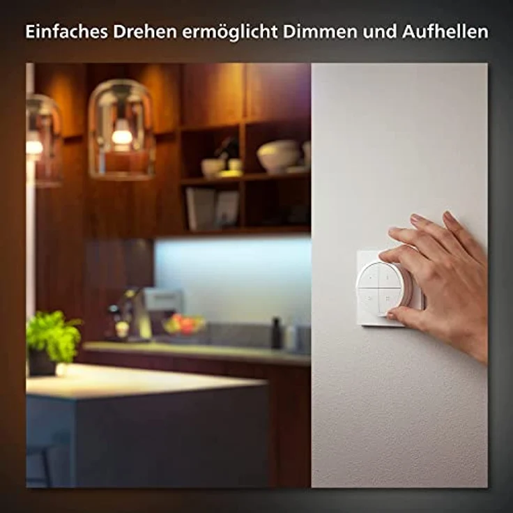 Philips Hue Tap Dial Switch Drehschalter, weiß, personalisierbar via Hue App, Zubehör – Bild 5