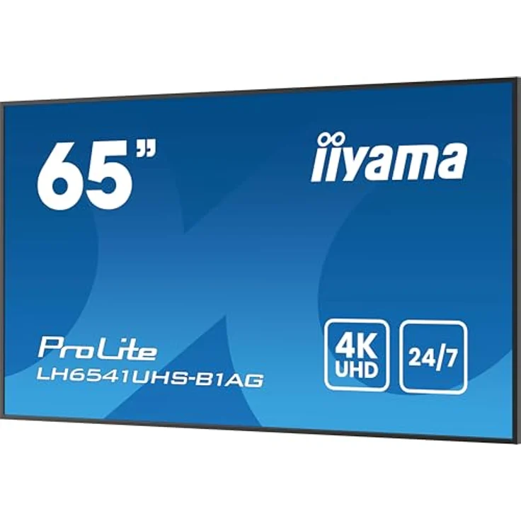iiyama Prolite LH6541UHS-B1AG 164cm 64.5" Digital Signage Display VA LED Panel 4K UHD HDMI RS-232c RJ45 USB2.0 Mediaplayer 24/7 schwarz – Bild 3