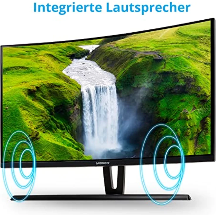 MEDION P52720 (MD 22020) 68,6 cm (27 Zoll) Full HD Curved Monitor mit integrierten Lautsprechern, HDMI, DVI-D, VGA, schwarz – Bild 3