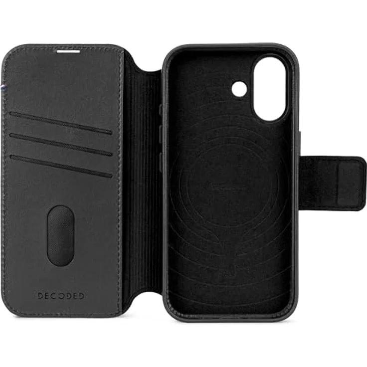 Decoded 2-in-1 Lederhülle für iPhone 17, Abnehmbare Wallet aus ECCO Leder, MagSafe-kompatibel, Fallschutz, Kratzfest, Schwarz – Bild 5