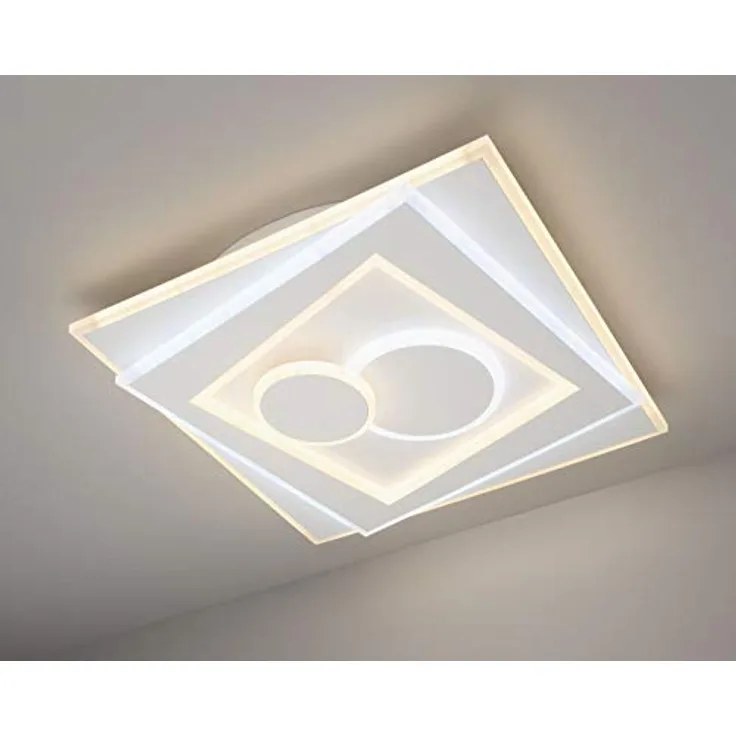 casa NOVA Deckenleuchte LED STAIRS (BHT 53x7x53 cm) in Weiß, Smarte Deckenlampe mit 3750 Lumen und 6500 Kelvin
