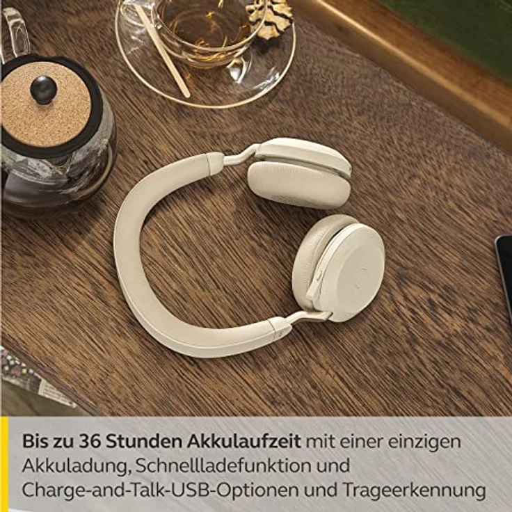 Jabra Evolve2 75 Stereo MS (USB-A) Bluetooth, Beige – Bild 6