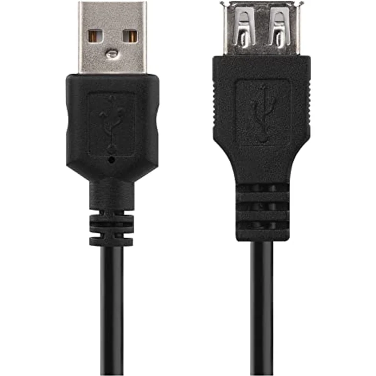 EMOS USB Verlängerungskabel A-Stecker auf A-Buchse, Aufladen und Datenübertragung, 2 m langes Kabel 2.0 USB für Schnelladen und Datenübertragung, High Speed 480 Mbit/s, schwarz – Bild 4