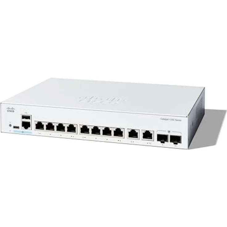 Cisco Catalyst 1200-8T-E-2G-Smart-Switch, 8-Port-GE, EXT. PS, 2 x 1-GE-Kombi, eingeschränkter Lebenszeitschutz (C1200-8T-E-2G) – Bild 1