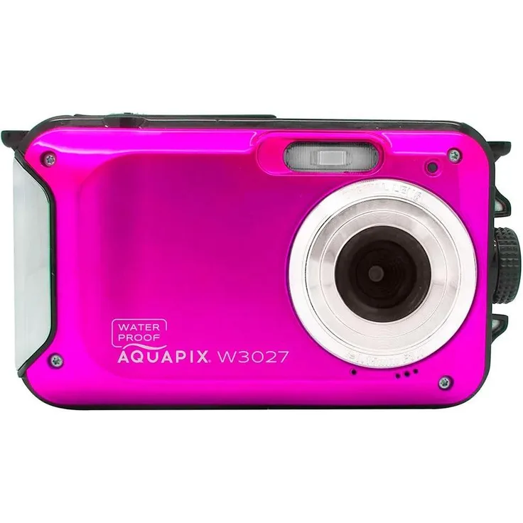 Easypix Aquapix W3027 Wave, wasserdichte Kompaktkamera bis 3 Meter, 30 MP, pink