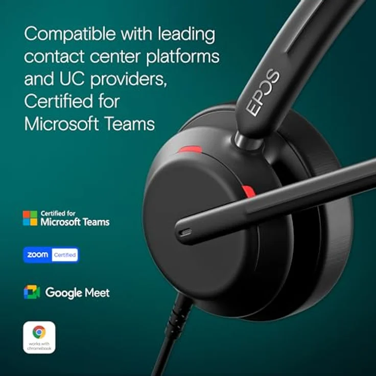 EPOS Impact 760T Büroheadset – Zertifiziert für Microsoft Teams, USB-C, mit adaptivem Beamforming-Mikrofon, ActiveGard, Busylight, Kunstleder-Ohrpolster – Bild 4