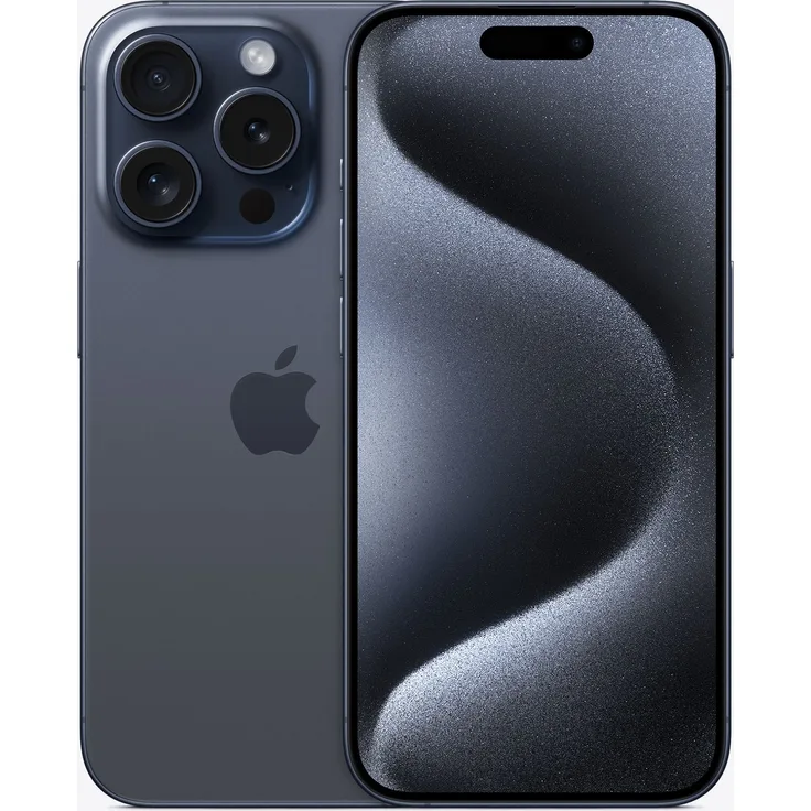 Apple iPhone 15 Pro 5G Smartphone 15,494cm (6,1 Zoll) OLED-Display, 128 GB interner Speicher, iOS 17, Titan Blau