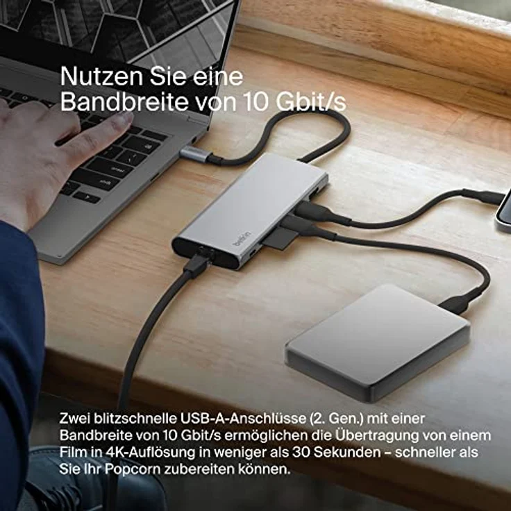 Belkin Connect USB-C 6-in-1 Multiport-Hub (INC009BTSGY) – Bild 5