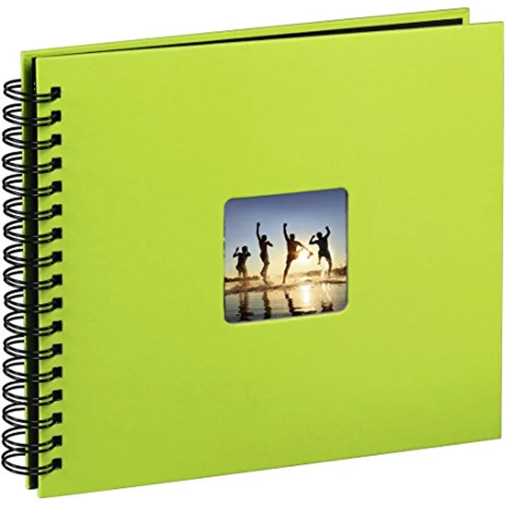 Hama Jumbo Fotoalbum, 36 x 32 cm, 50 schwarze Seiten, 25 Blatt, mit Ausschnitt für Bildeinschub, Fotobuch kiwi – Bild 2