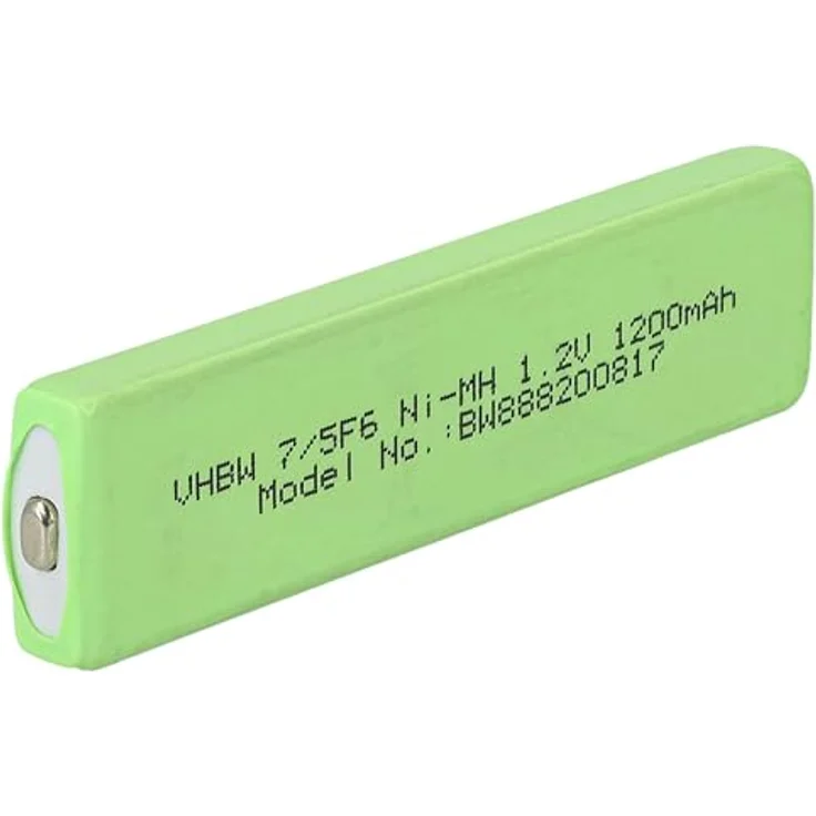 vhbw Akkuzelle 7/5F6 für Iriver SlimX iMP-550 CD Player, 1100mAh, 1,2V NiMH, Button Top, leistungsstark und geprüft – Bild 1