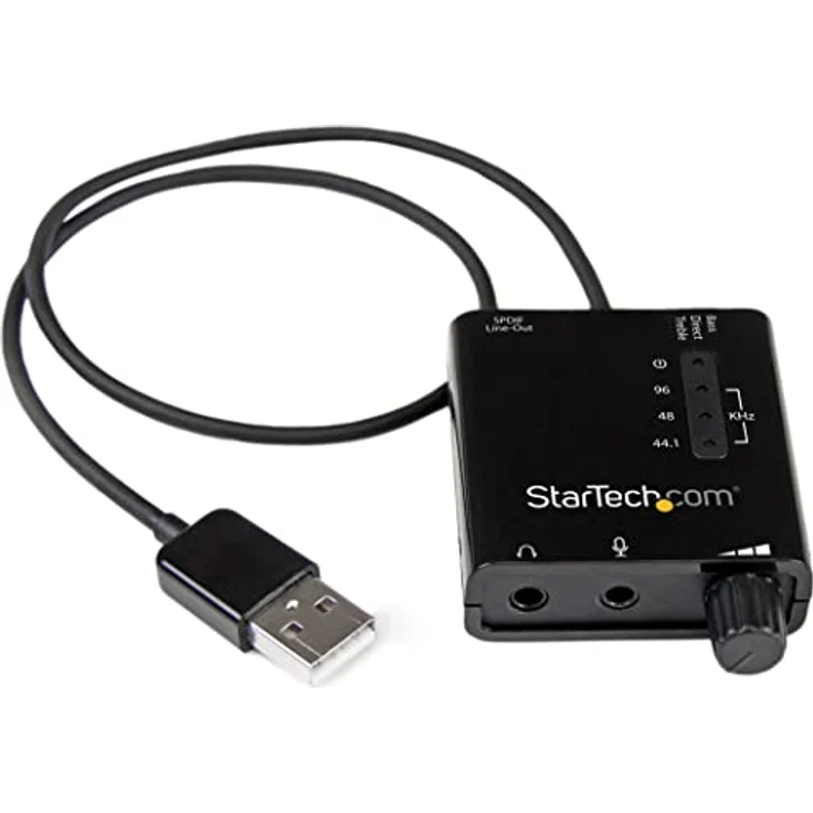 StarTech.com USB Audio Adapter - Externe USB Soundkarte mit SPDIF Digital Audio mit 2x 3,5mm Klinke - USB auf Audio Konverter - Schwarz - Preisvergleich – Bild 1