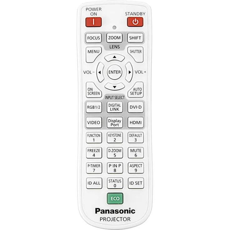 Panasonic N2QAYA000158, N2QAYA000105, N2QAYA000063 Original Fernbedienung, kompatibel mit EX610E und PT-EW Serien, sofort einsatzbereit ohne Programmierung