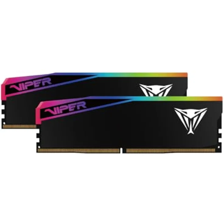 Patriot Viper Gaming RGB Elite 5 Ultra DDR5-6400 RAM, 48 GB (2x 24 GB), CL 32, AMD EXPO, Intel XMP 3.0, schwarz