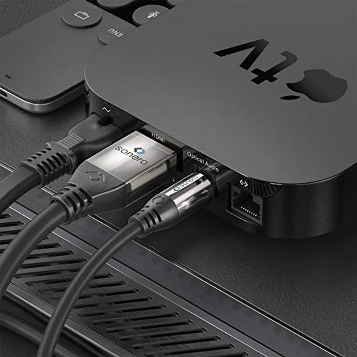sonero Premium optisches Toslink Kabel, 10,0m, vergoldete Kontakte, schwarz – Bild 5