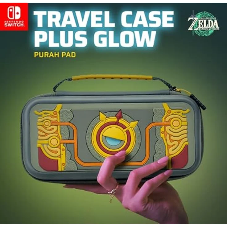 PDP Travel GLOW Case Purah Pad, luminescentes Aufbewahrungsetui mit integriertem Stand für Nintendo Switch, Switch Lite und OLED Model – Bild 9