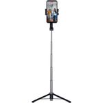 Rollei Smartphone Selfie Tripod: Mini-Stativ mit Fernauslöser, höhenverstellbar bis 65,6 cm. 3-in-1: Stativ, Selfie-Stick. Bluetooth, kompakt & stabil. Ideal für unterwegs! (Klemmhalterung)