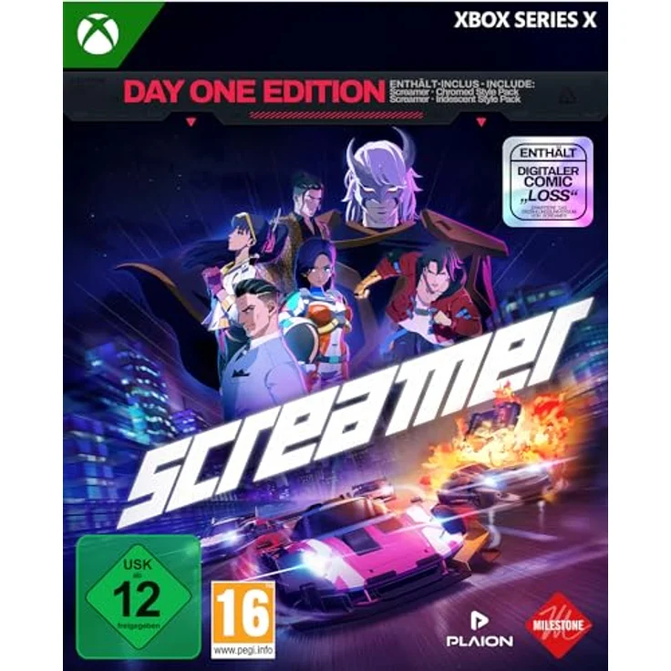 Milestone Screamer Day One Edition (Xbox Series X), Rennspiel mit DLCs und digitalem Comic, Anime-inspiriert – Bild 1