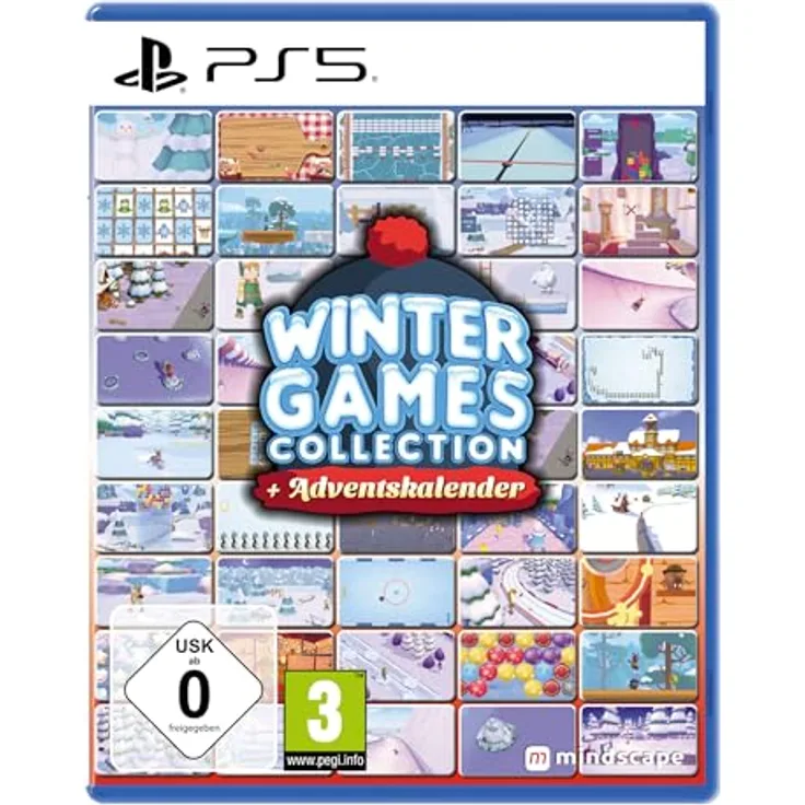 Mindscape Winter Games Collection + Adventskalender für PS5, 25 Spiele, Multiplayer-Modus bis zu 4 Spieler, Adventserlebnis vom 1. Dezember bis Weihnachten