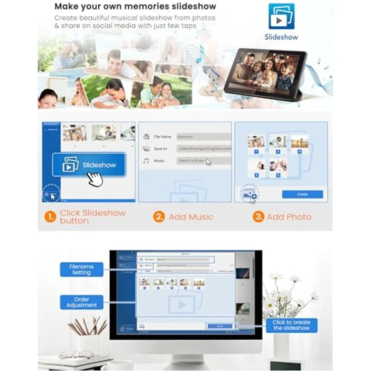 Plustek ePhoto Z300, Dokumentenscanner mit automatischer Scanfunktion und Bildbearbeitungssoftware, weiß/blau – Bild 8