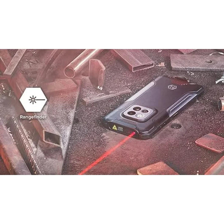 Hammer Construction 2 5G ultra-robustes Smartphone IP69, 50m Laser Lineal, 6+8GB RAM, Android 14, 50mpx Kamera mit Nachtsichtmodus, 6500mAh Akku mit Powerbank Funktion, NFC, Gorilla Glass 5 Bildschirm – Bild 4