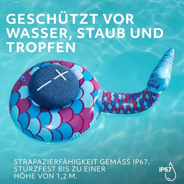 Ultimate Ears MINIROLL Ultraportabler Bluetooth-Lautsprecher, starker Bass, IP67 wasserdicht - Majestic Blue – Bild 4