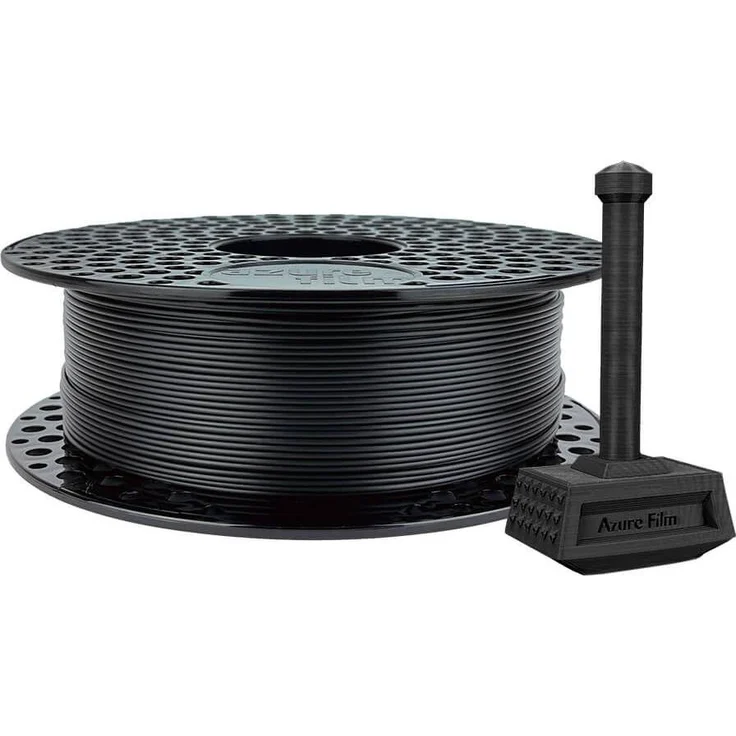 AzureFilm PLA STRONGMANN 1,75mm 3D Filament, Schwarz, 1kg, hohe Festigkeit