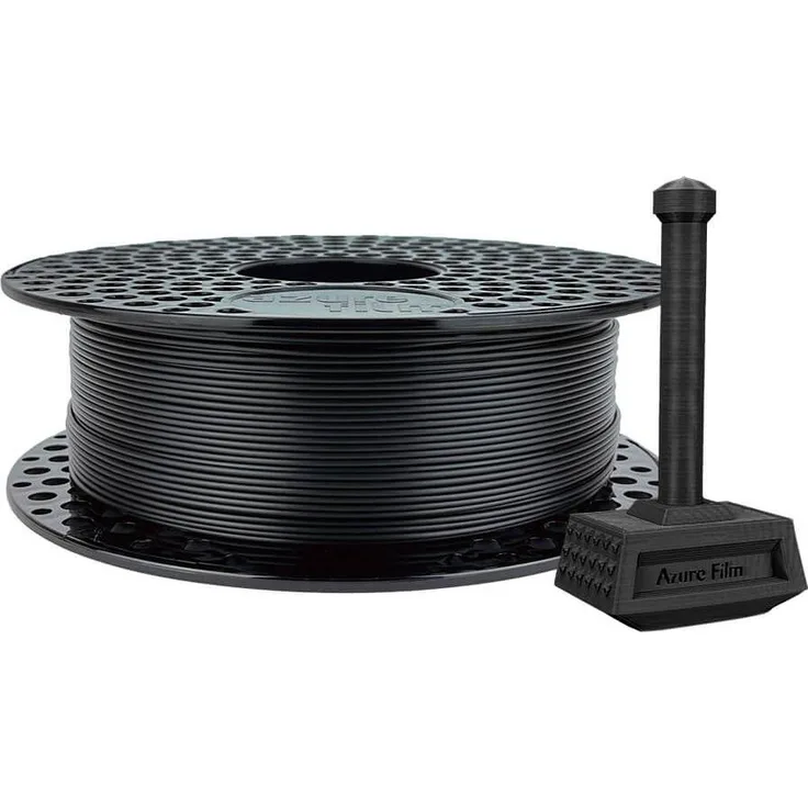 AzureFilm PLA STRONGMANN 1,75mm 3D Filament, Schwarz, 1kg, hohe Festigkeit
