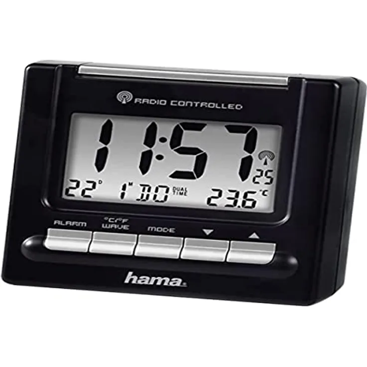 Hama Digitaler Radiowecker, Kunststoff, Schwarz, S