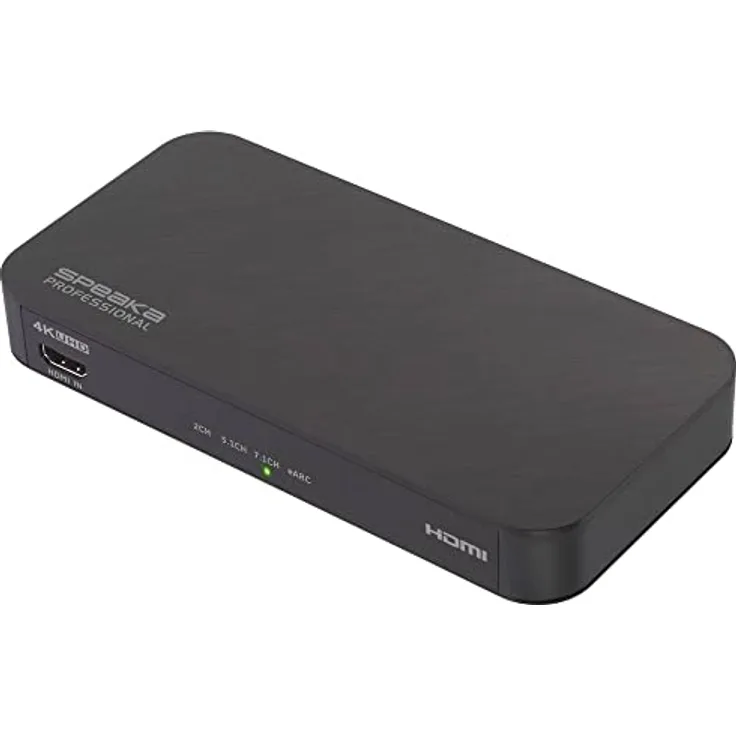 SpeaKa Professional TV, Receiver, Audio Extraktor SP-HDA-502 [HDMI - HDMI] 3840 x 2160 Pixel eARC, S/PDIF- + Analogausg