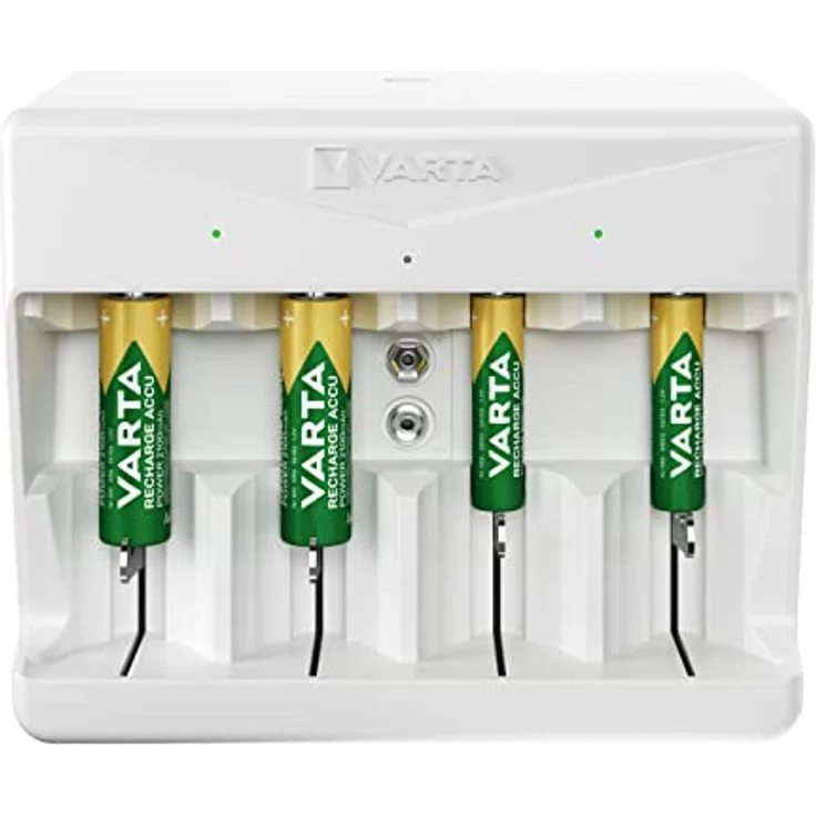VARTA Akku Ladegerät, Batterieladegerät für wiederaufladbare Batterien, lädt 2 oder 4 AA, AAA, C, D oder 1x 9V gleichzeitig, Universal Charger, mit Sicherheitsabschaltung, unbestückt – Bild 4