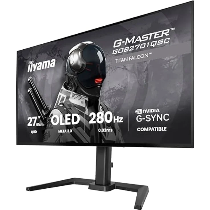 iiyama G-MASTER GOB2701QSC-B1, 27" OLED Gaming Monitor mit META 3.0 Panel, 1.500 Nits HDR und NVIDIA G-SYNC – Bild 6