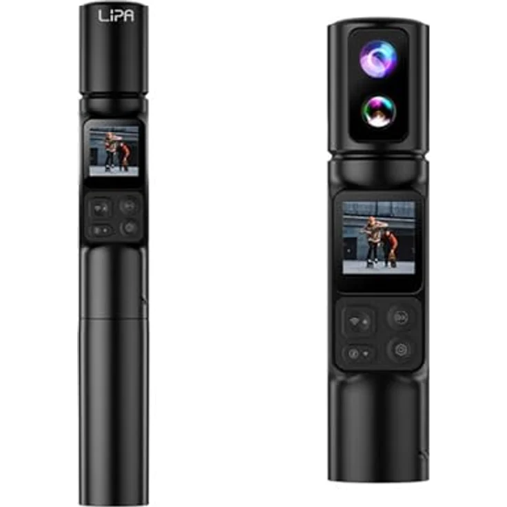 Lipa AT-M103 6K Action-Kamera, 360°-Vlogging-Kamera mit IPS-Display, WLAN, Sony IMX-Sensor und Dual-Akku für 8–10 Stunden Filmzeit – Bild 5